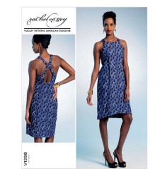 1298 Vogue RACHEL COMEY STRAPPY SLEEVELESS  EMPIRE SHAPE DRESS PATTERN 4-20 2 SIZES CHOICE UNCUT